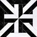 White and Black Honed Honed Marble Brighthouse 17"x17" - Checkerboard Collection product shot wall view