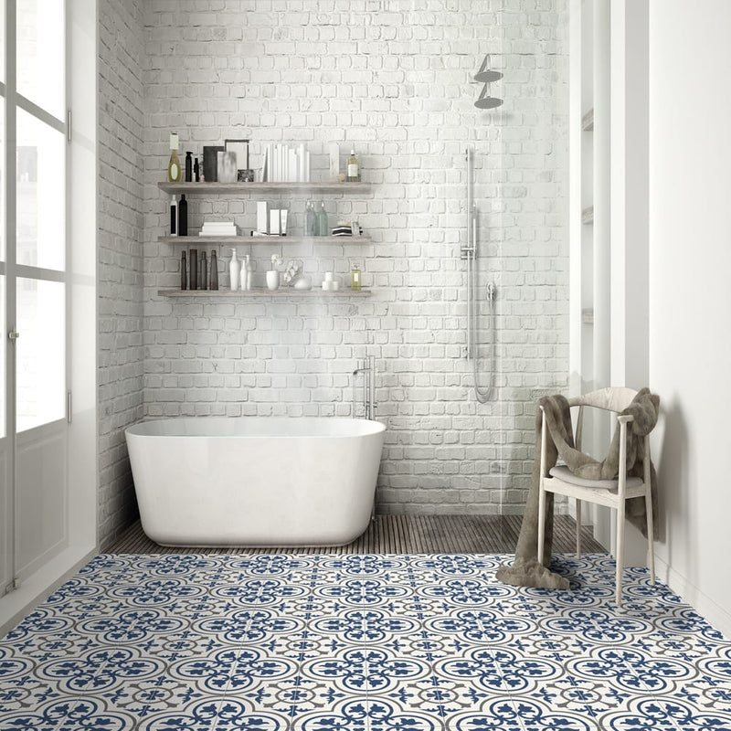 Zanzibar 8x8 glazed porcelain floor and wall tile product shot room view1