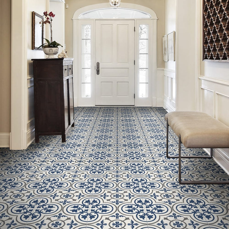 Zanzibar 8x8 glazed porcelain floor and wall tile product shot room view3