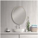 Zen white polished porcelain floor and wall tile  liberty us collection room shot bathroom view 2