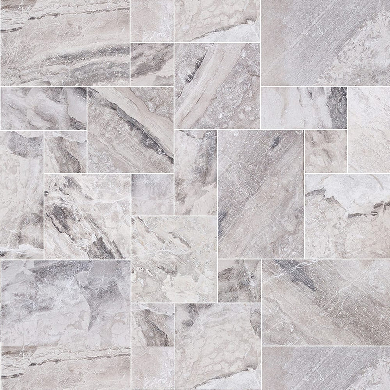 antlantic grey marble tile antique pattern sand blasted brushed top view square