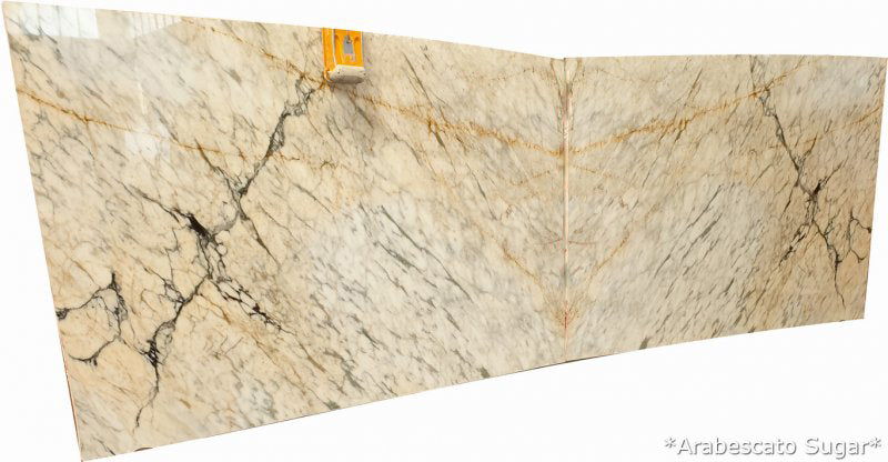 arabescato sugar white marble slabs polished 2cm 2 slabs bookmatch view