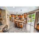 atlantic grey marble tile 12x24 polished installed to a kitchen floor