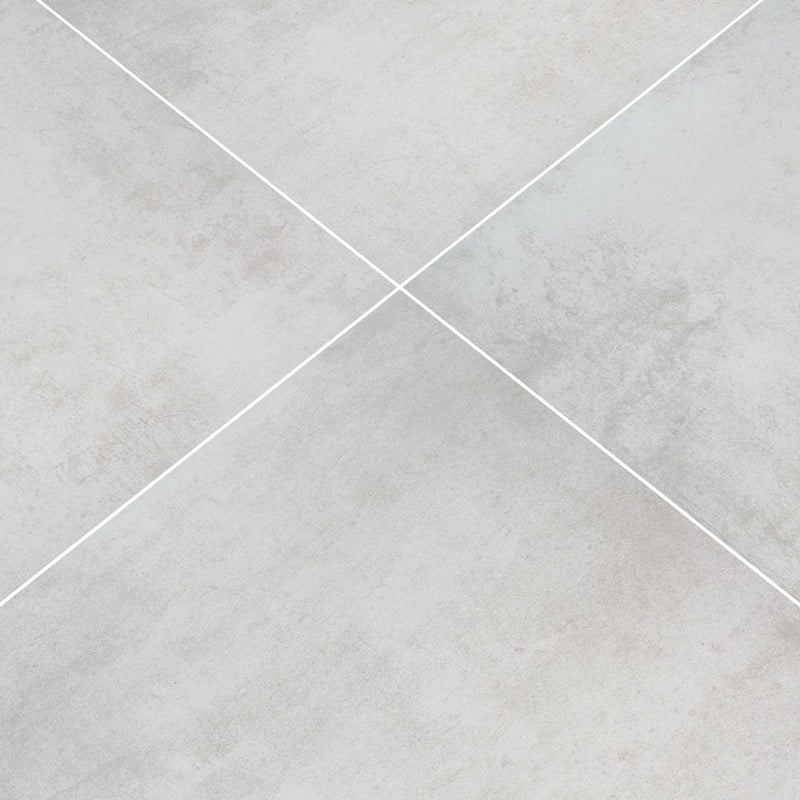 beton blanco porcelain pavers 24x24in matte floor tile LPAVNBETBLA2424 4 tiles angle view