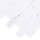 bianco dolomite marble tile 3x6 honed angle view