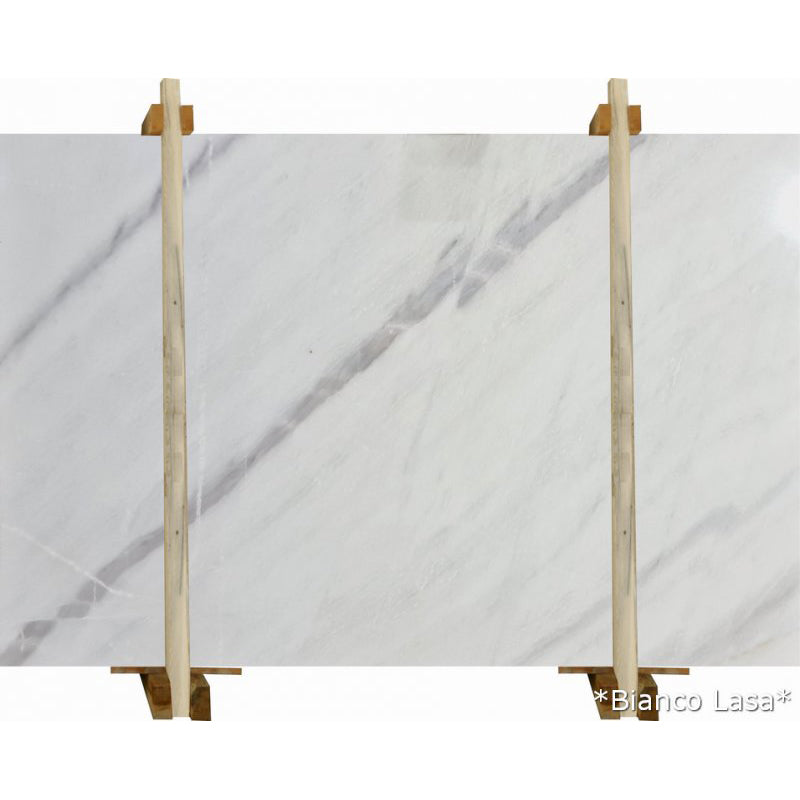 bianco lasa white marble slabs polished 2cm 1 bundle slab front view