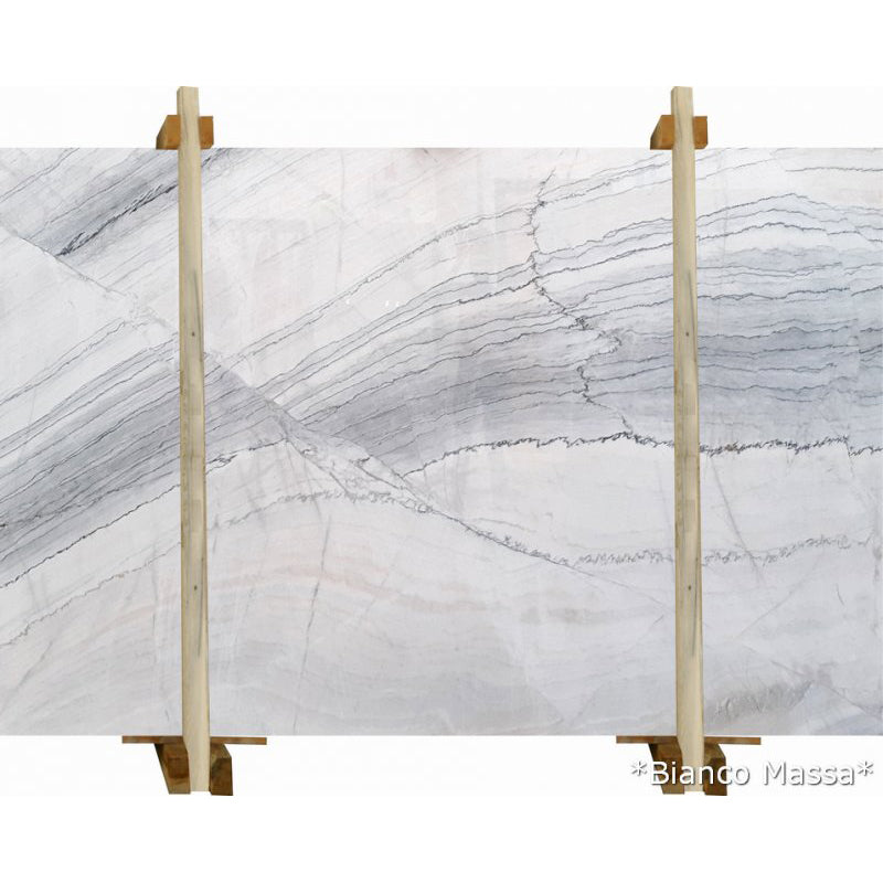 bianco massa white marble slabs polished 2cm 1 bundle slab front view