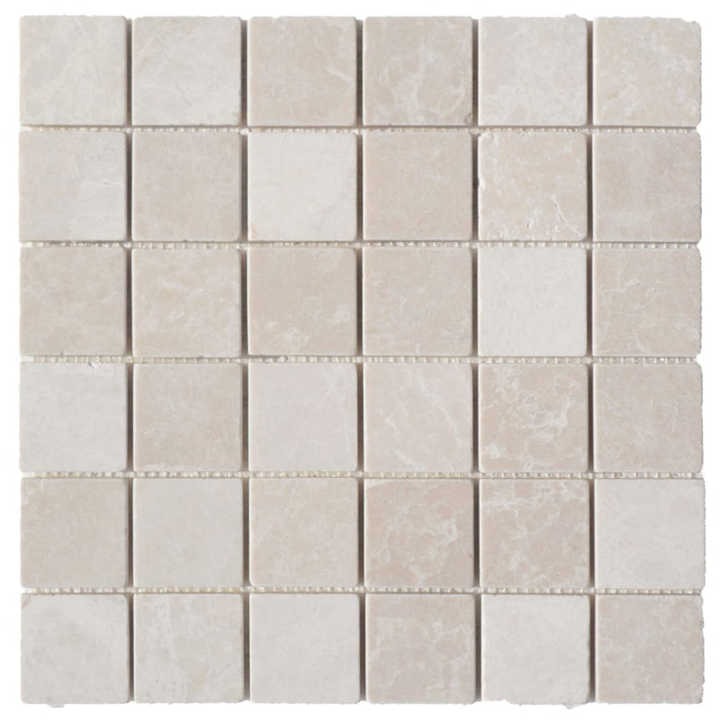 Botticino Cream Beige Marble Mosaic Floor and Wall Tile - Livfloors Collection