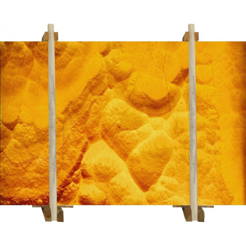 bubble honey onyx slabs polished 2cm product shot wooden bundle front view backlit