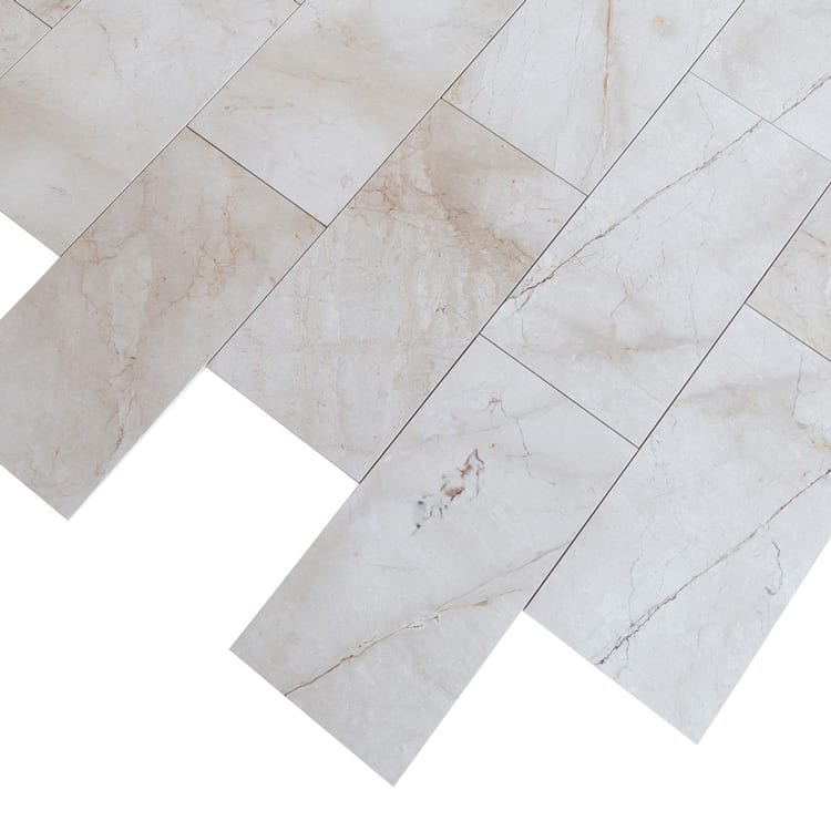 calista cream standard marble tile 12x24 polished 15000430 angle closeup