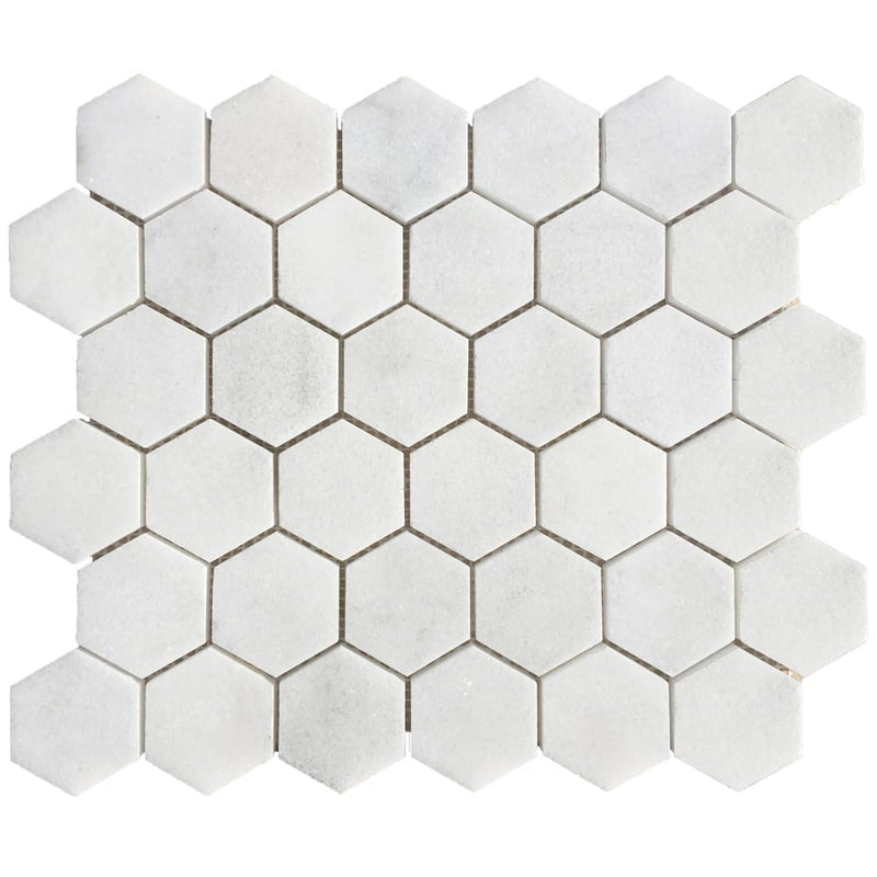 carrara white marble mosaic tile 2 hexagon polished DM-0161-020