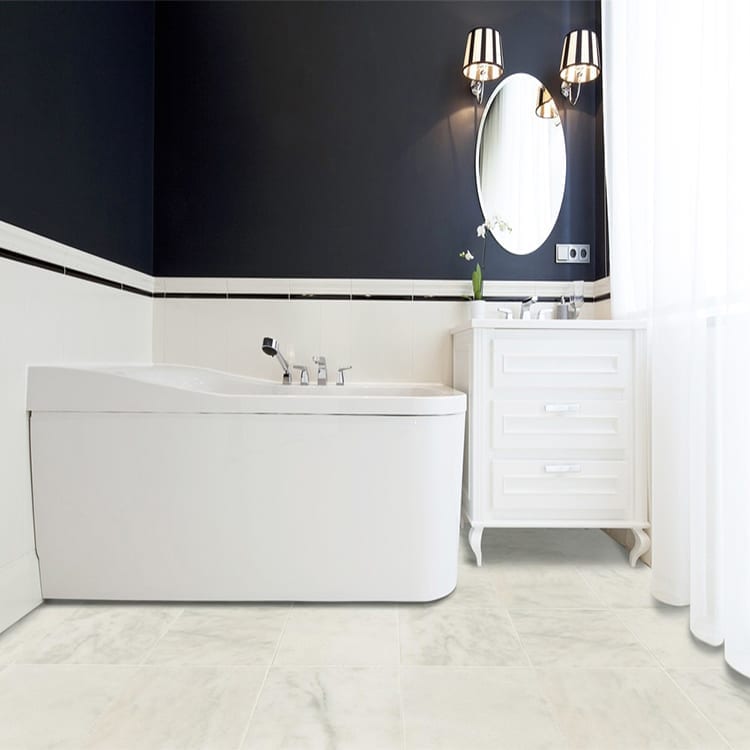 carrara white marble tile 12x12 polished bathroom bathtub