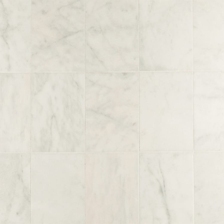 Carrara White Marble Tile 12x12 Polished Multiple