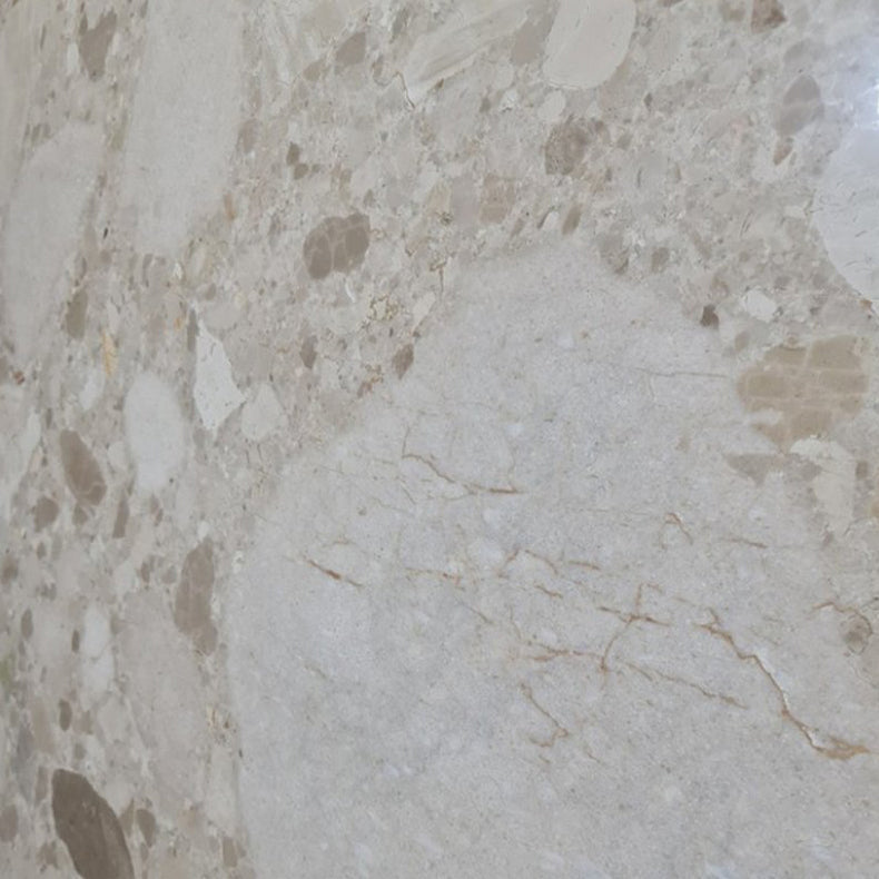 ceppo cream conglomerate beige marble slabs polished product shot closeup