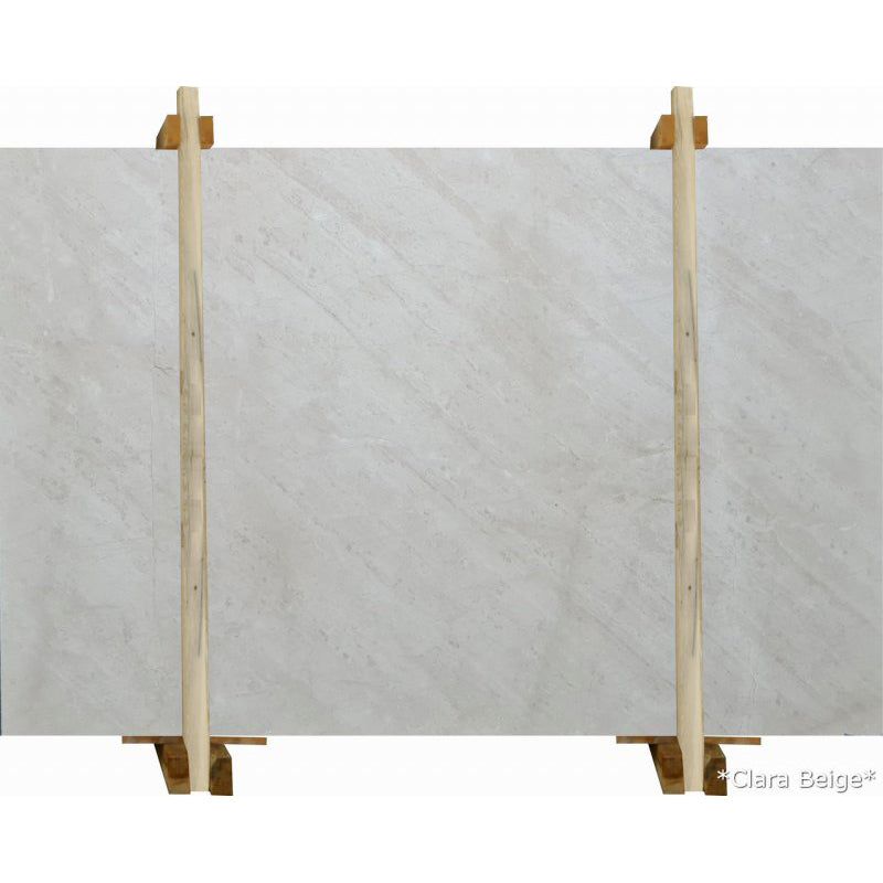 Clara beige marble slabs polished 2cm bundle slab front view