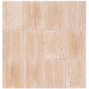 classic light vein cut travertine tile 12x24 polished top view