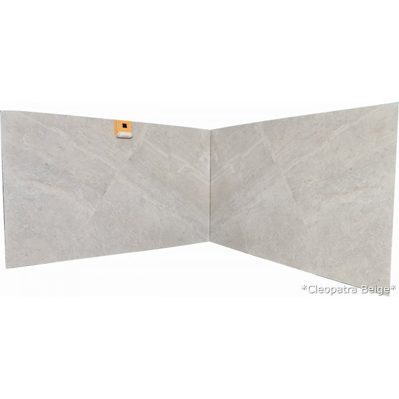 Cleopatra beige marble slabs polished 2cm thick bookmatching 2 slabs