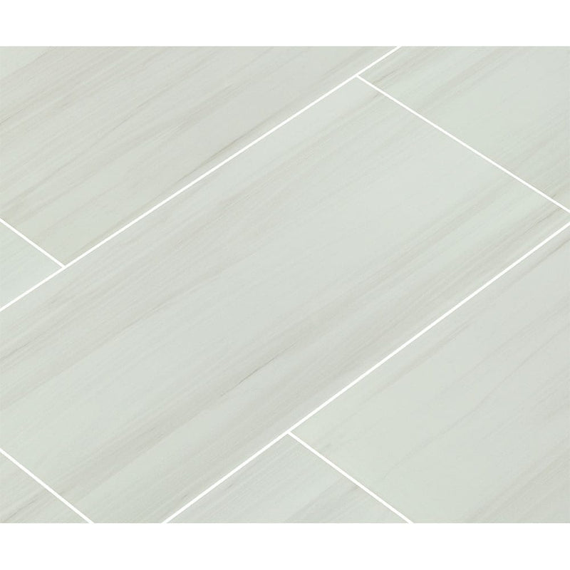 eden dolomite 12x24 polished porcelain floor and wall tile NEDEDOL1224P product shot multiple tiles angle view