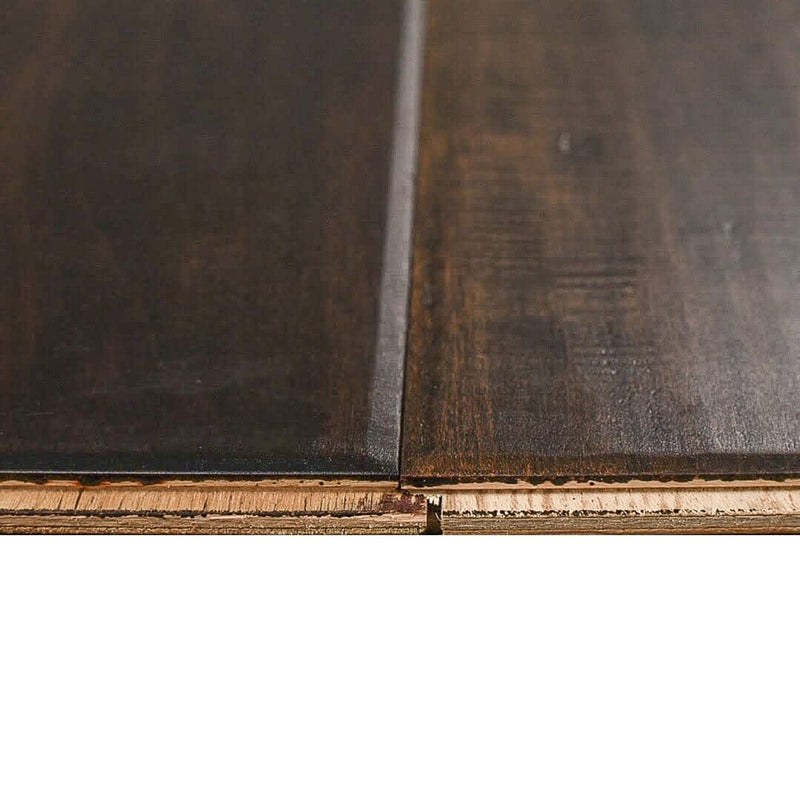 engineered hardwood floors old batavia collection casa ebony hand-scraped matte W001739838 profile view