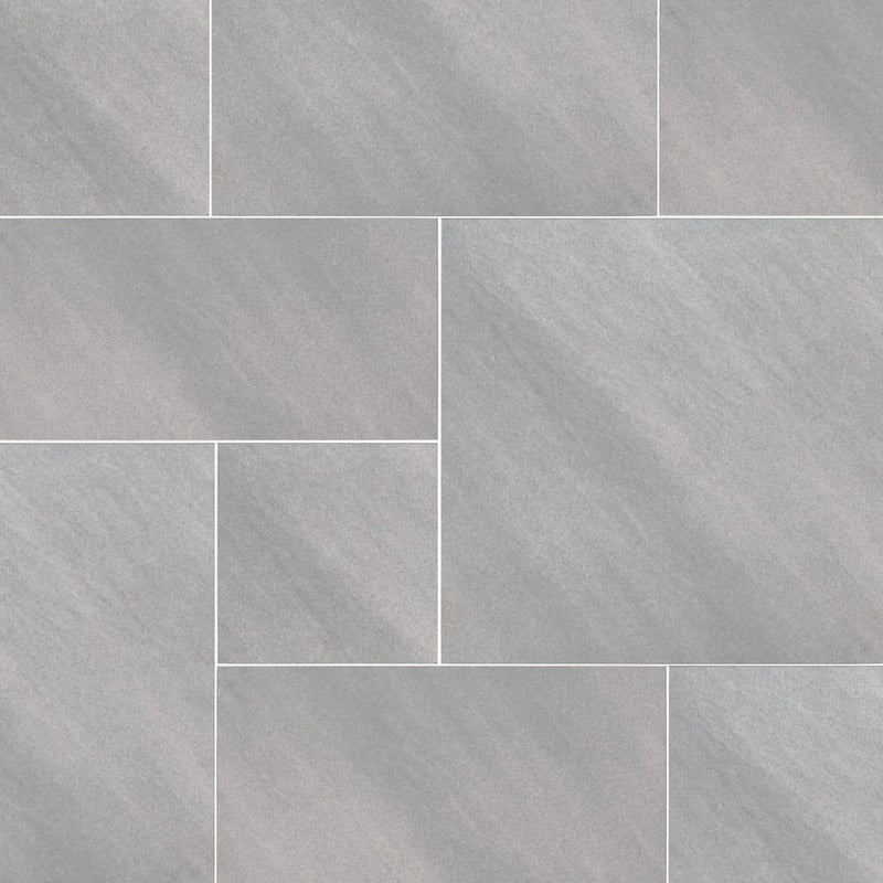 fossil snow pattern porcelain pavers matte floor tile LPAVNFOSSNOPAT top view