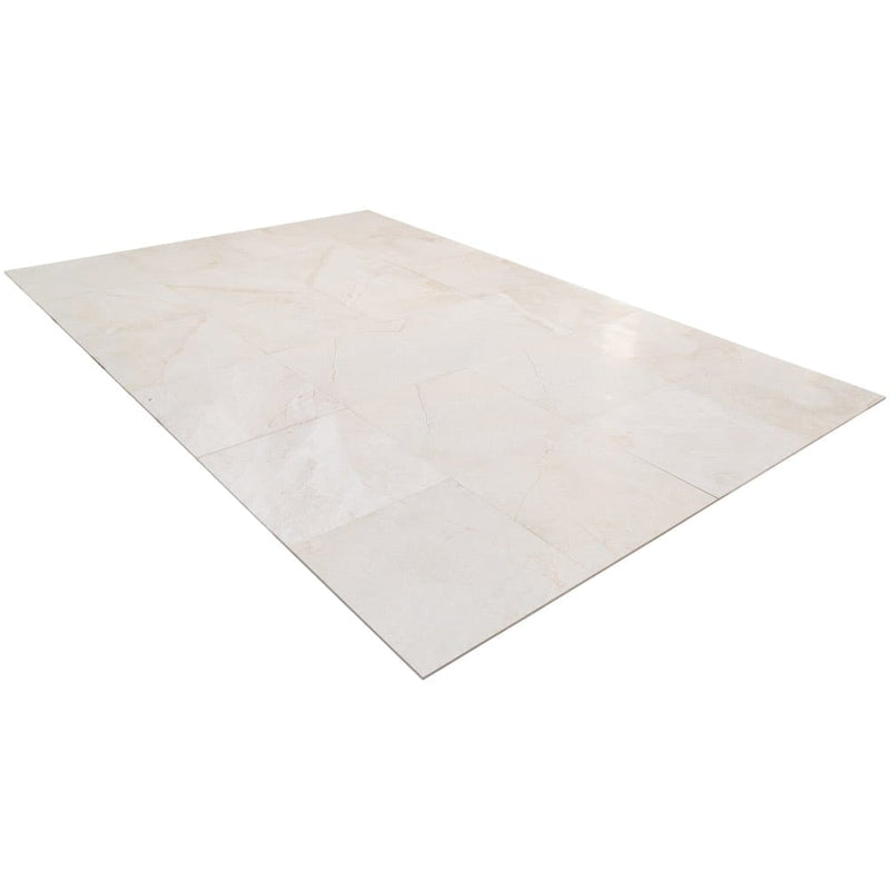 french vanilla cream arizona marble tile 24x24 honed MTFVCA24x24 multiple tiles angle wide view