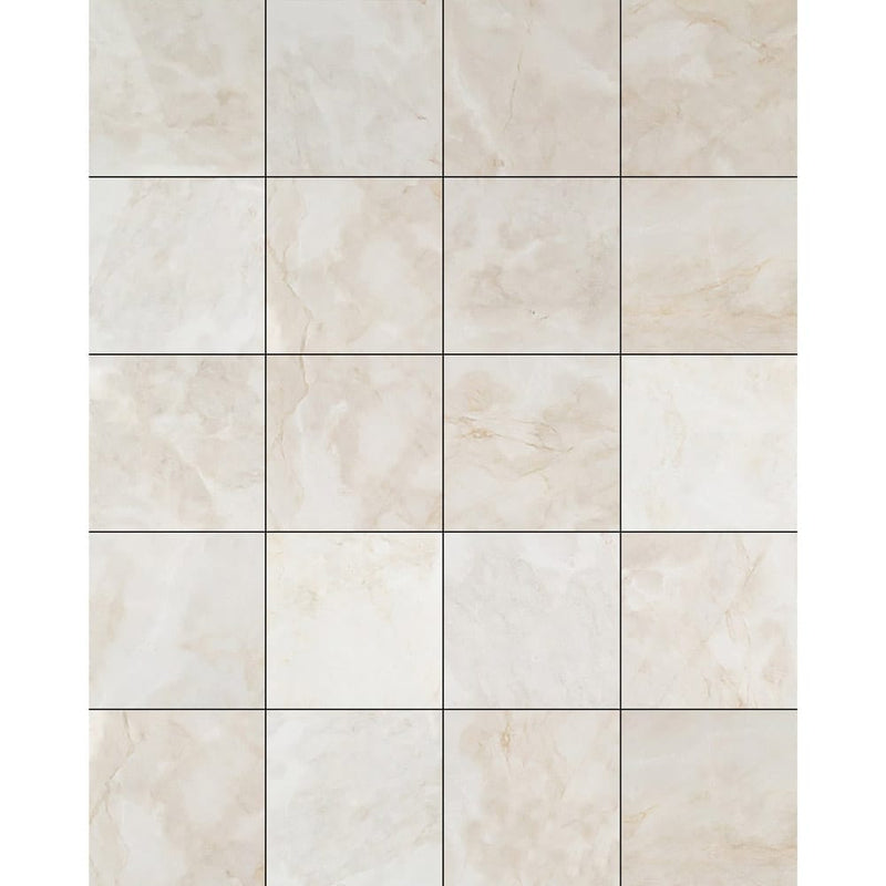 french vanilla cream harmony marble tile 24x24 honed MTFVCH24x24P multiple tiles top view black grouted