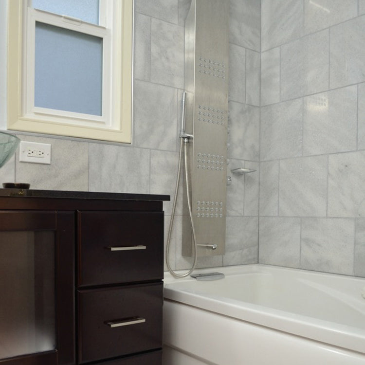 fume gray marble tile 18x18 10085718 polished bathroom bathtub