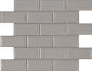 gray beveled glossy 11.89x11.97 porcelain SMOT-PT-RETGRA-2X4BG mosaic tile  msi collection product shot profile view
