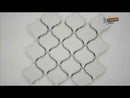 Bianco Arabesque 9.84" x 10.63" Glazed Ceramic Mesh-Mounted Mosaic Tile Pattern-MSI Collection