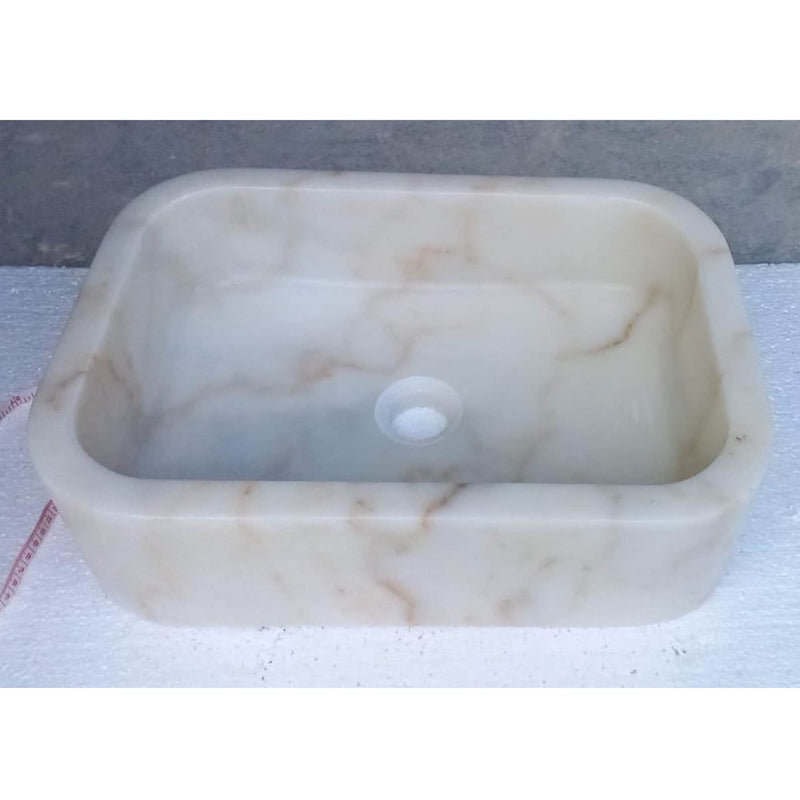 European Sugar Marble Sink Natural Stone Rectangular sink product view 