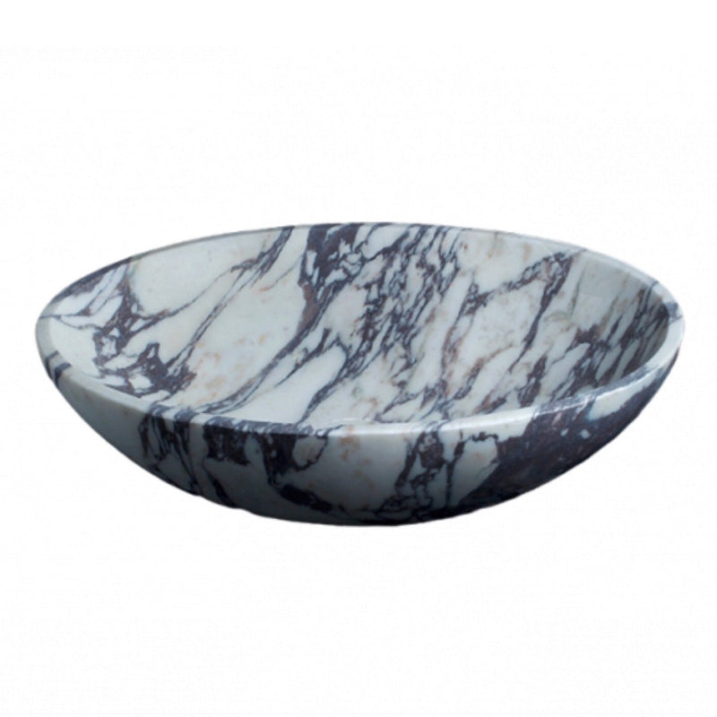 Calacatta Viola Marble Oval Shape Above Vanity Bathroom Sink (W)18" (L)14" (H)5" product shot