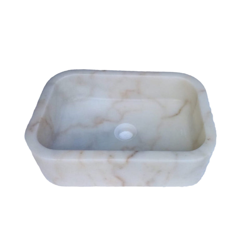 European Sugar Marble Sink Natural Stone Rectangular sink product view 