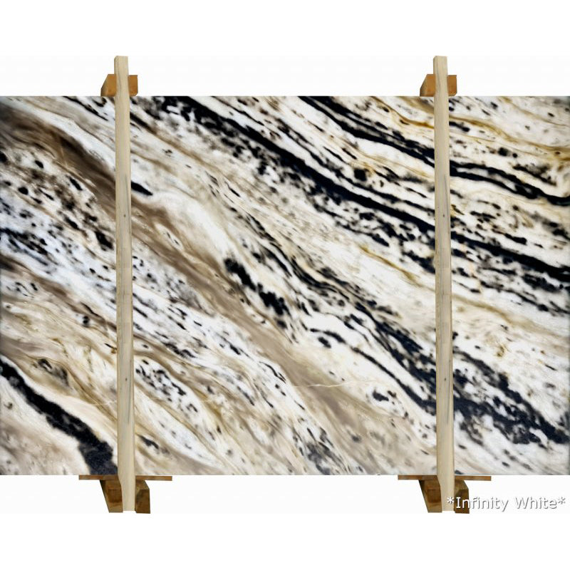 infinity white marble slabs polished 2cm 1 bundle slab front view backlit