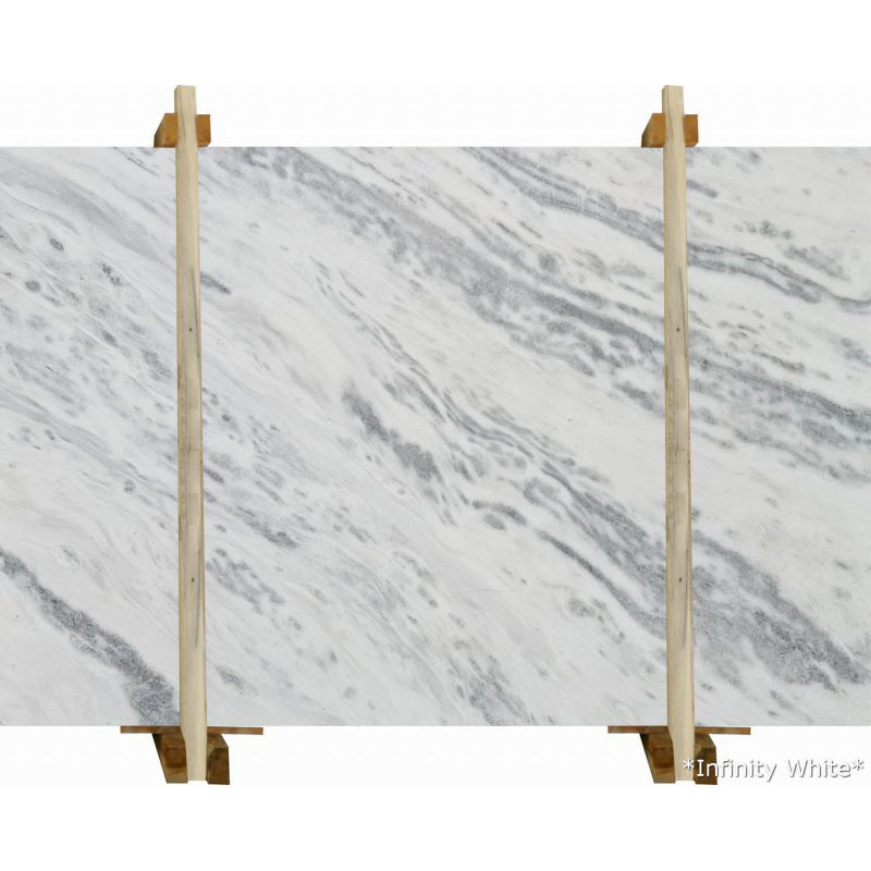 infinity white marble slabs polished 2cm 1 bundle slab front view