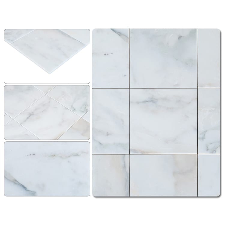 kesir marble tile giallo calacatta 12x12 10101652 multi view top