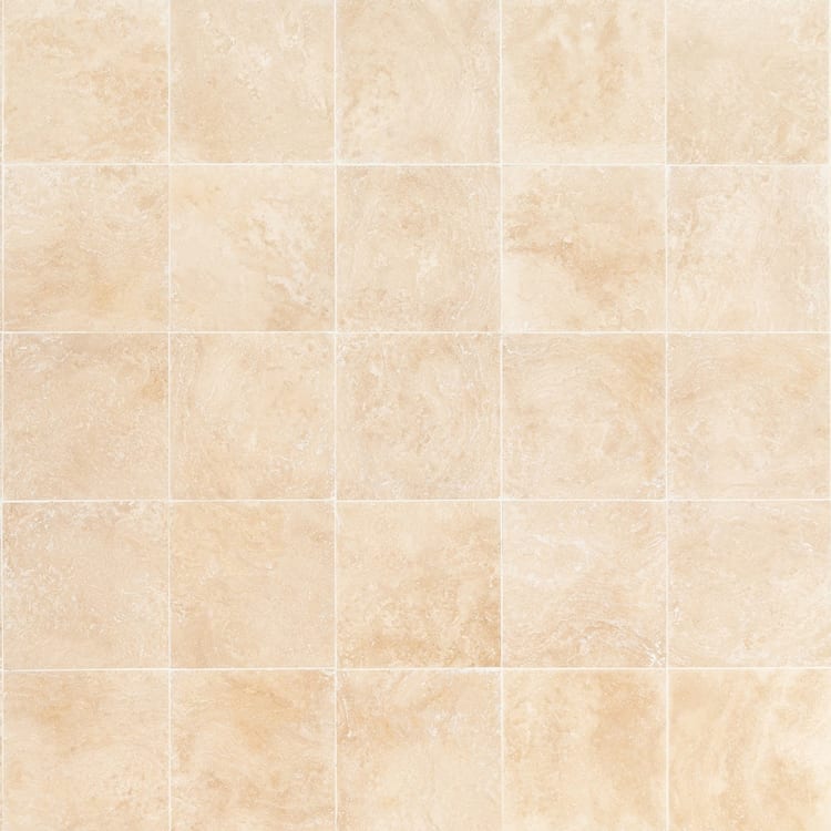 light beige premium travertine tile 24x24 Honed Filled 25 tiles from top