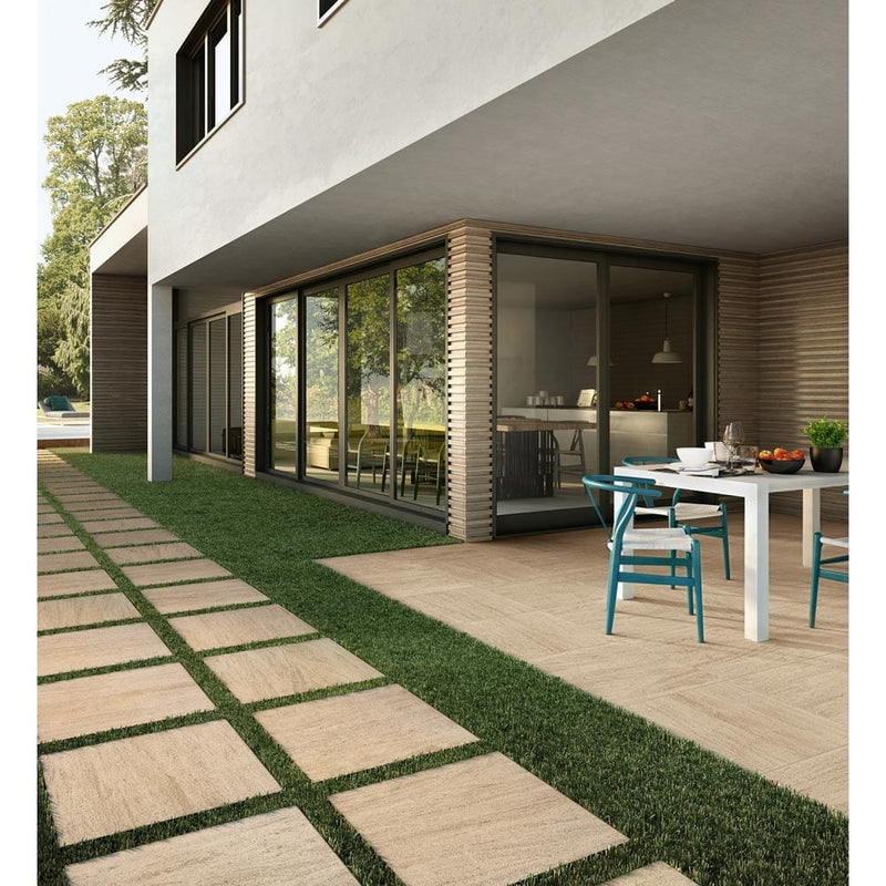 living Style Beige Glazed Porcelain Floor and Wall Tile - MSI Collection NLIVSTYBEI1836 Product Shot outdoor view