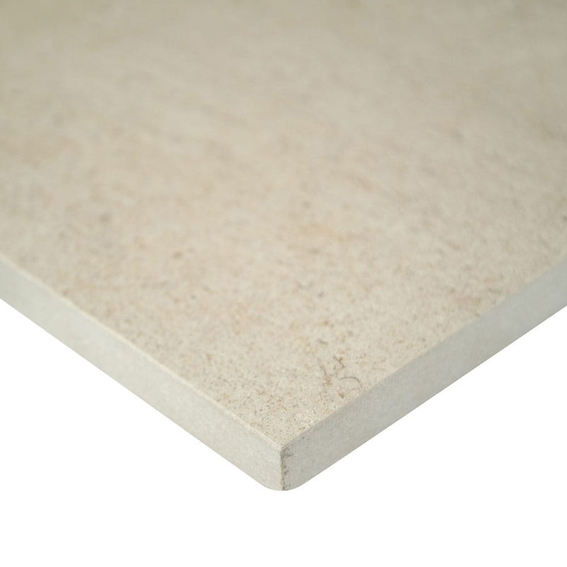living style beige porcelain pavers 18x36in matte floor tile LPAVNLIVBEI1836 one tile profile view