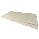 living style beige porcelain pavers 18x36in matte floor tile LPAVNLIVBEI1836 two tiles angle view