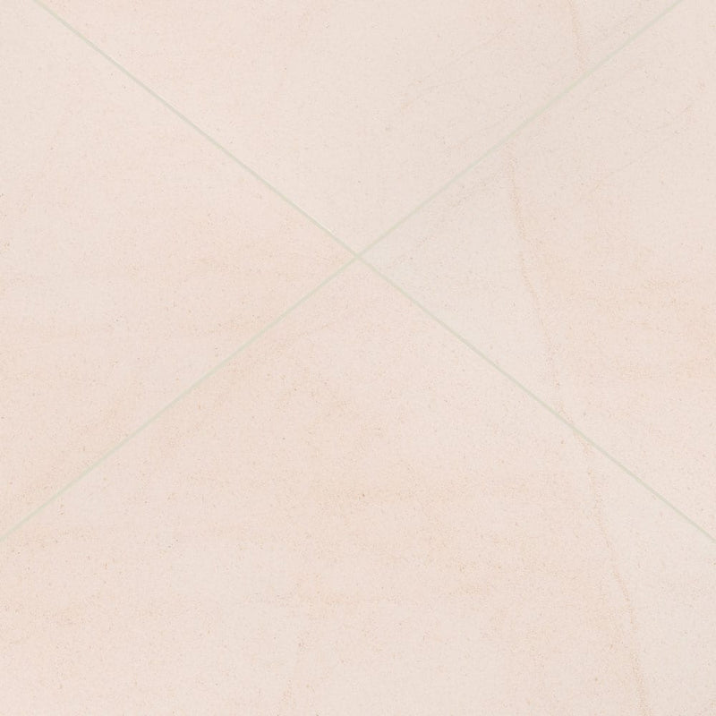 living style cream porcelain pavers 24x24in matte floor tile LPAVNLIVCRE2424 multiple tiles angle view