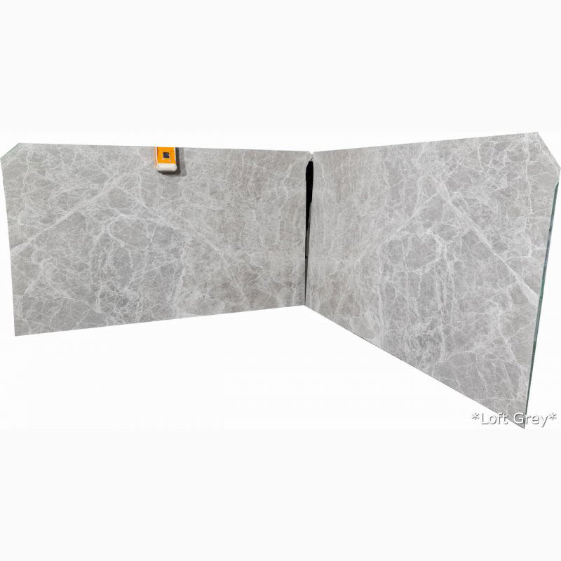 loft grey marble slabs polished 2cm bookmatching 2 slabs view