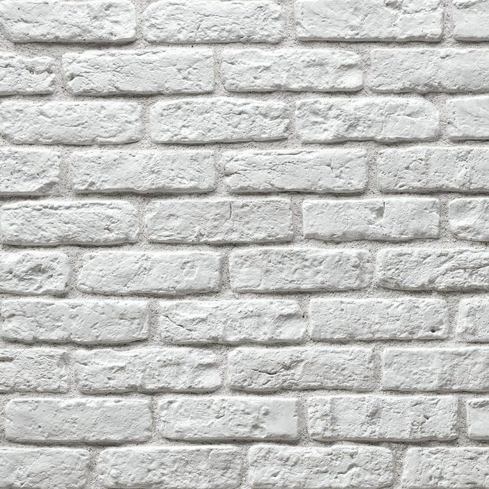 Granulbrick White Manufactured Stone Handmade Brick Veneer