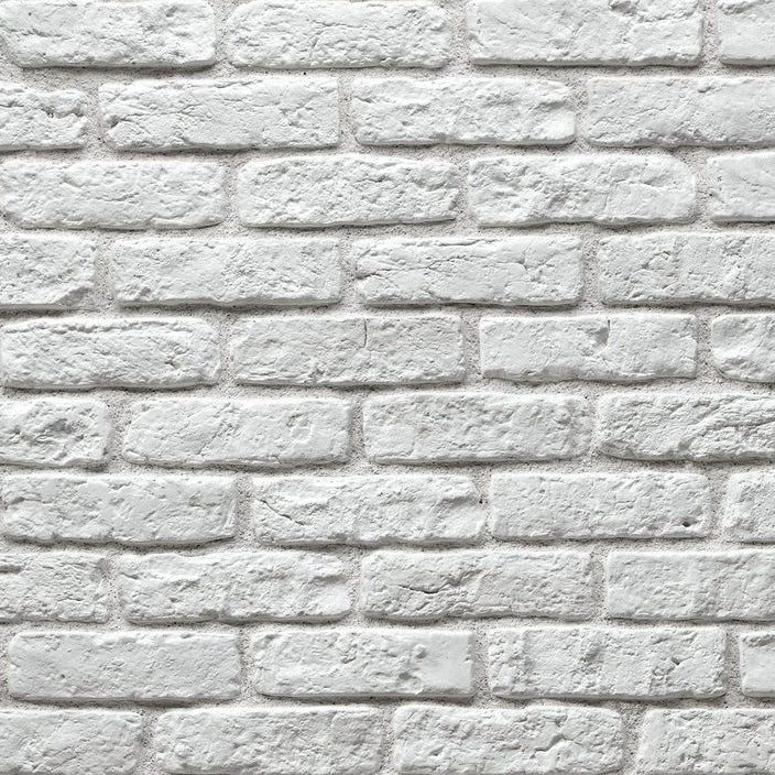 manufactured stone brick veneer granulbrick 50 white handmade B04WH 318810 product shot square