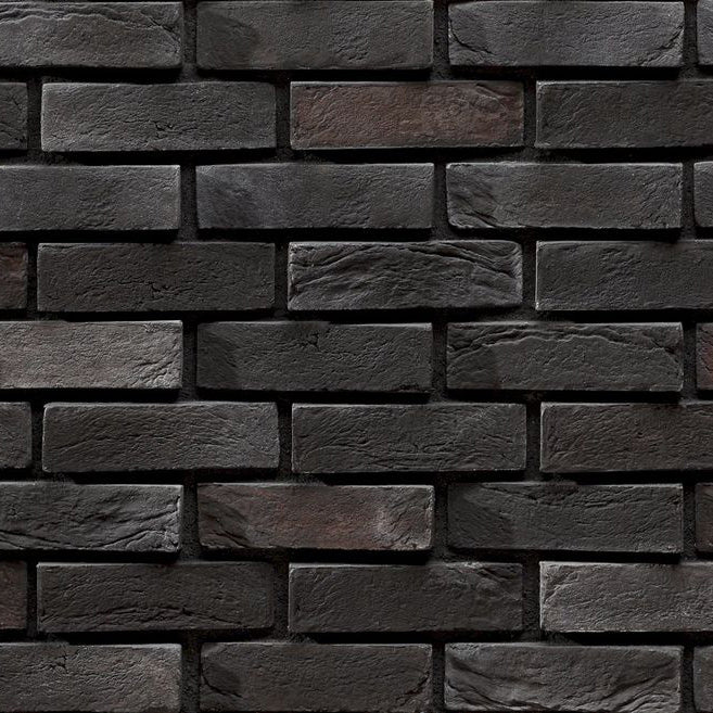 manufactured stone brick veneer renga nero handmade B11NR 317914 product shot square