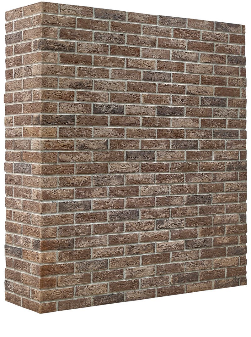 manufactured stone brick veneer slimfix mega chestnur brown handmade B06CH 318812 product shot corner