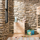manufactured stone veneer slate look cappadocia sand handmade S03SN 101205 installed wall kids room wooden bunk