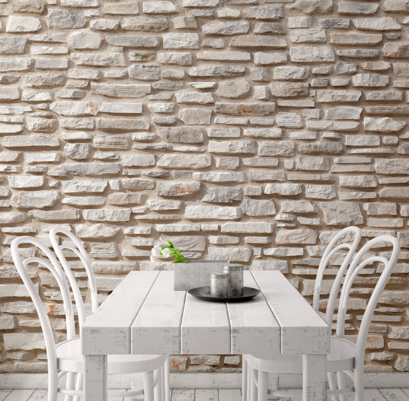manufactured stone veneer slate look cappadocia handmade S03PR 101203 installed dining room walls