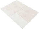 mayra white limestone 24x48 polished angle view