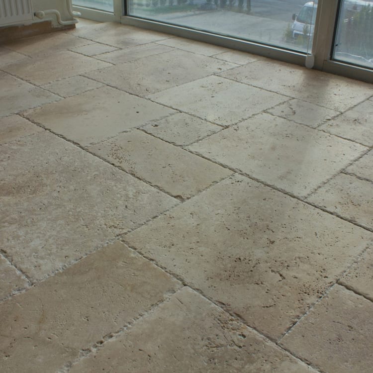 meandros walnut travertine tile antique pattern 10061703 reverse angle light