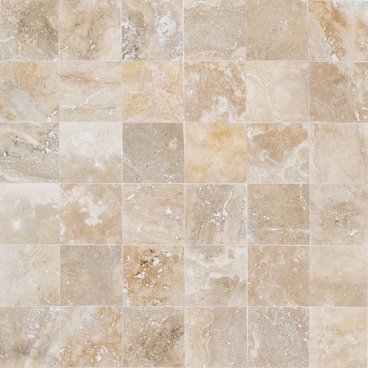 Mina Rustic Travertine Tile Honed and Filled - Livfloors Collection